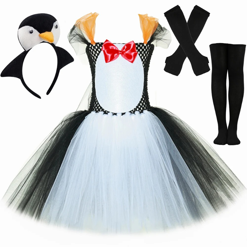 Baby Tutu Skirt - Penguin Costume Girls Halloween Carnival Party