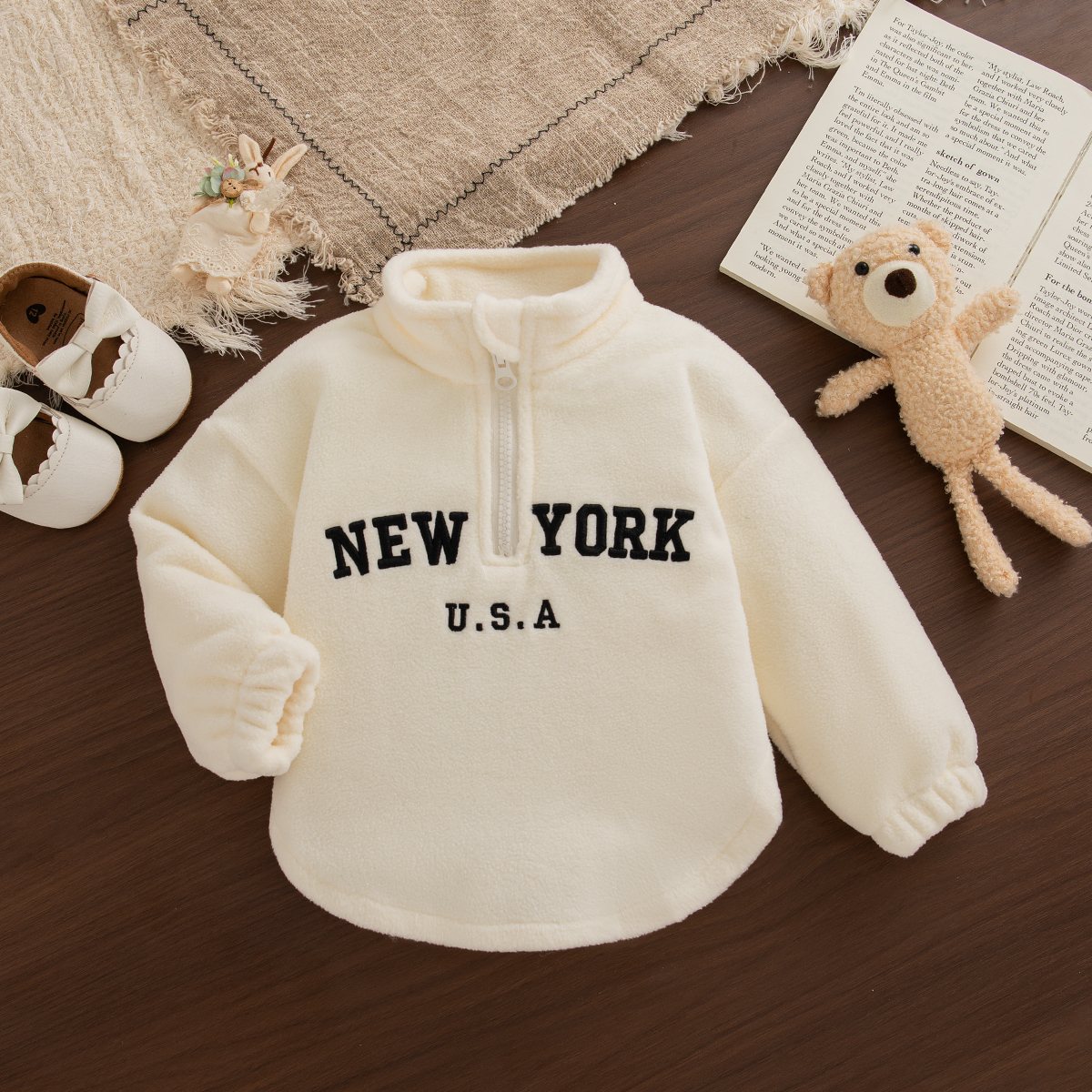 Baby Clothing Zipper - Girl Tops Spring And Autumn Solid