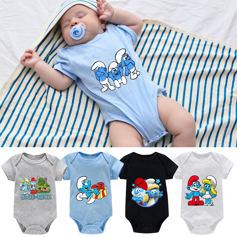 Baby Clothing Onesies - T-Smurfes Series Baby Romper Cotton Short