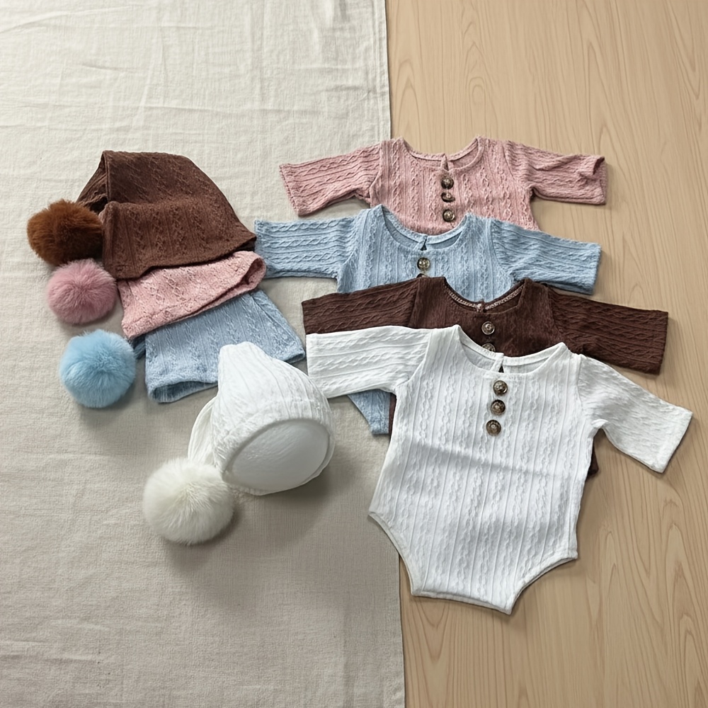 Baby Clothing Onesies - Newborn Photography Props Romper Long Tail