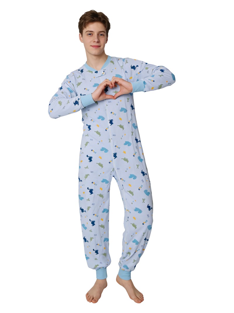 Baby Clothing Onesies - XXXL Adult Underwear Blue Dinosaur Onesies
