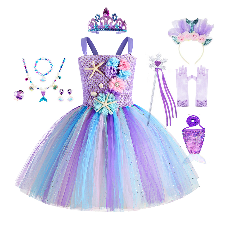 Baby Tutu Skirt - Girls Mermaid Tutu Dress Under the