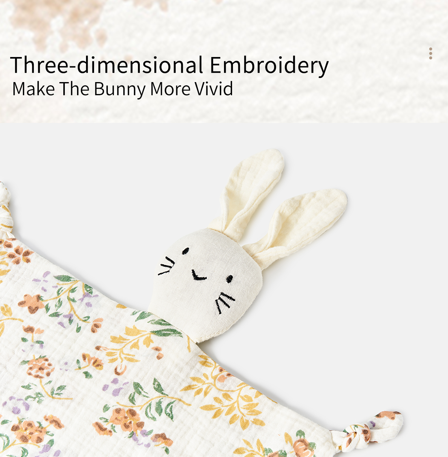 Baby Clothing Fabric - Baby Soothing Towel: Soft Rabbit Doll,Cotton