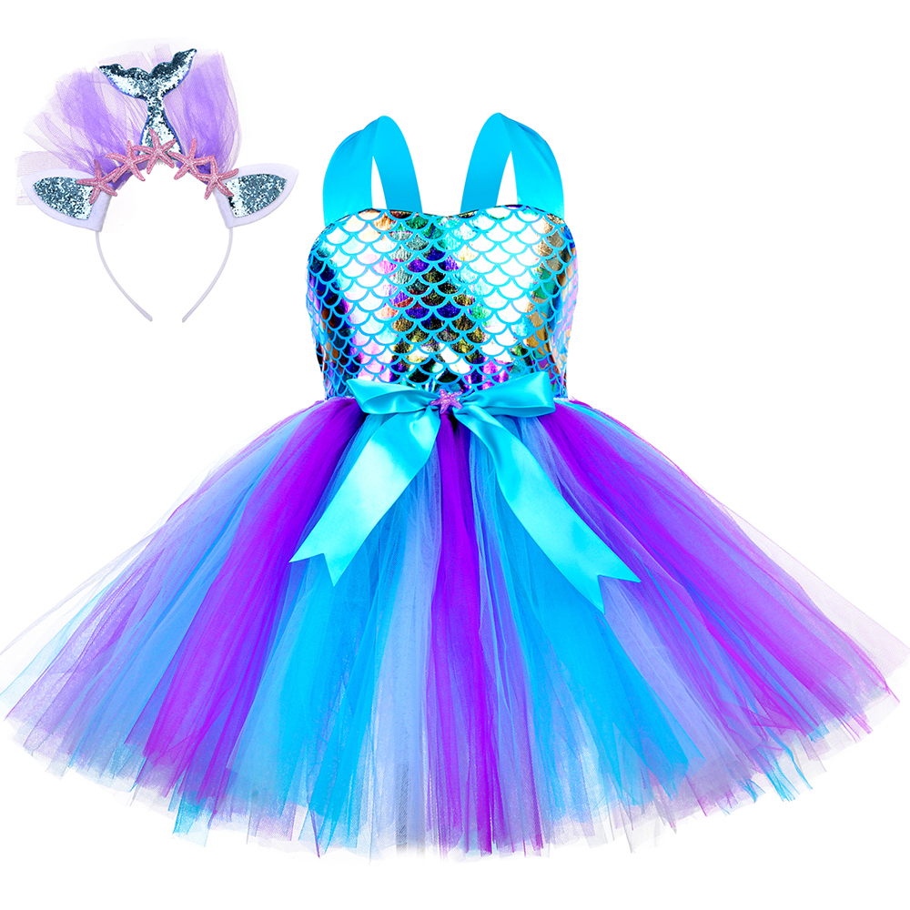 Baby Tutu Skirt - Little Mermaid Princess Dresses for Girls