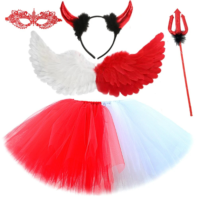 Half Angel Half Devil Costume  - Baby Tutu Skirt のレビューと価格