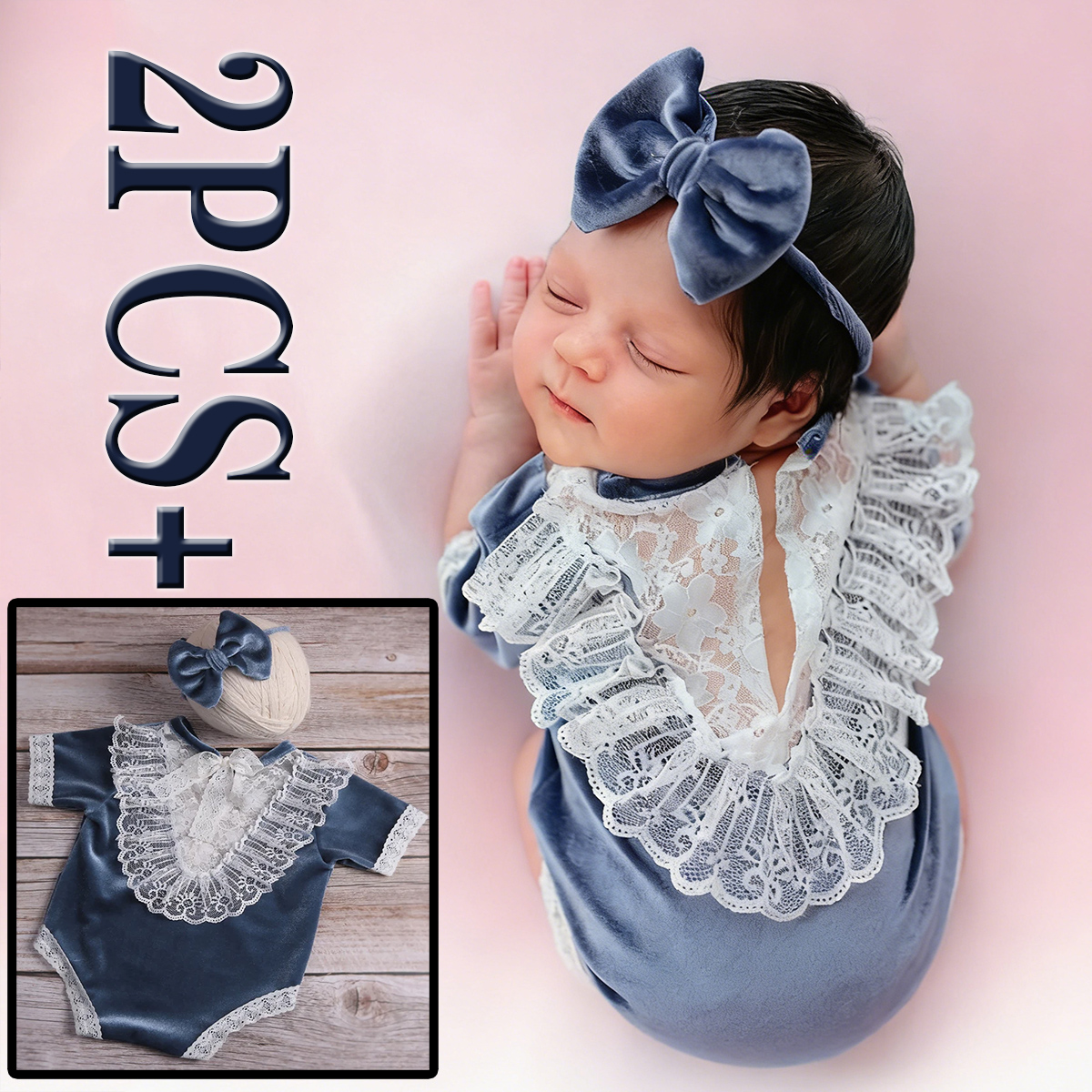 2pcs Newborn Photo Costume Vel - Baby Clothing Onesies のレビューと価格