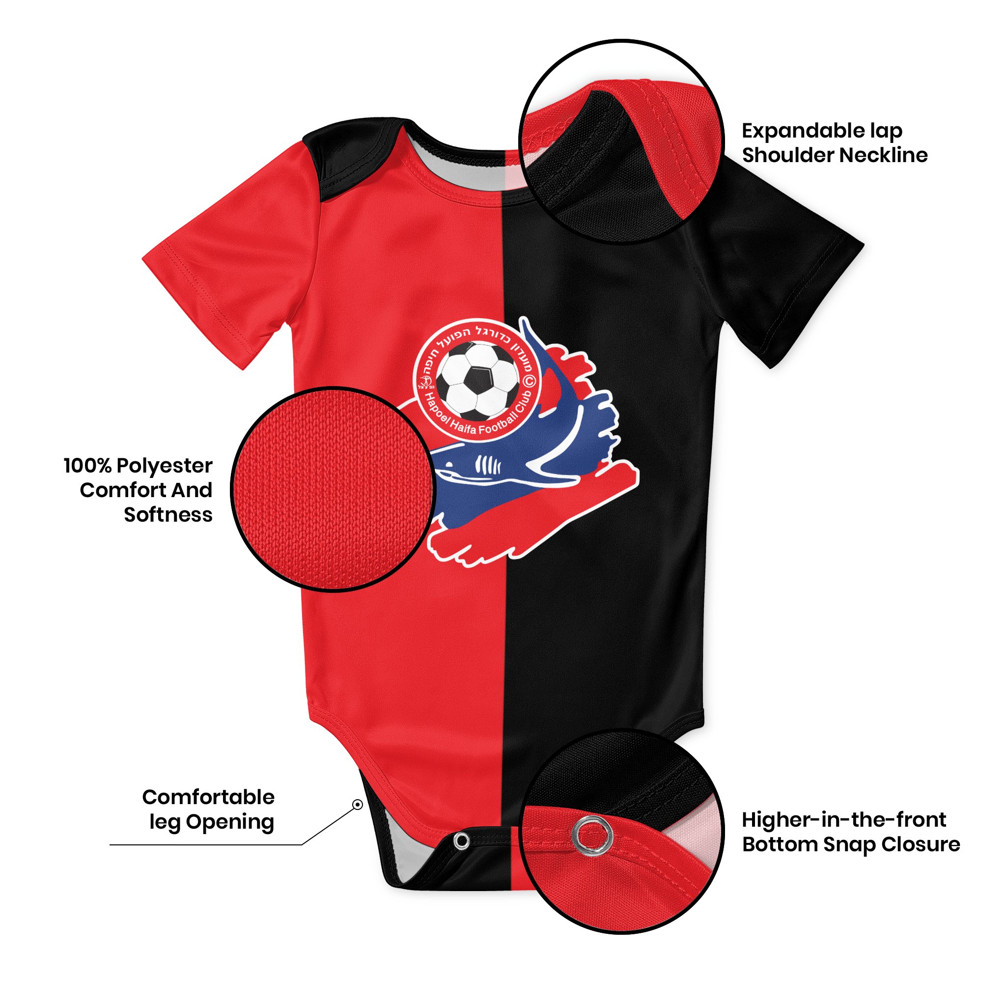 Hapoel Haifa Baby Bodysuit Uni - Baby Clothing Onesies のレビューと価格