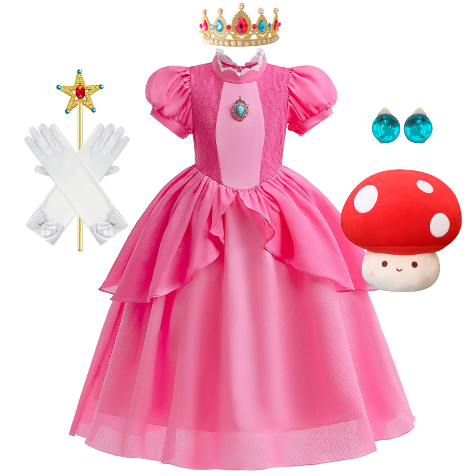 Peach Princess Dress For Girl  - Baby Q Clothing のレビューと価格