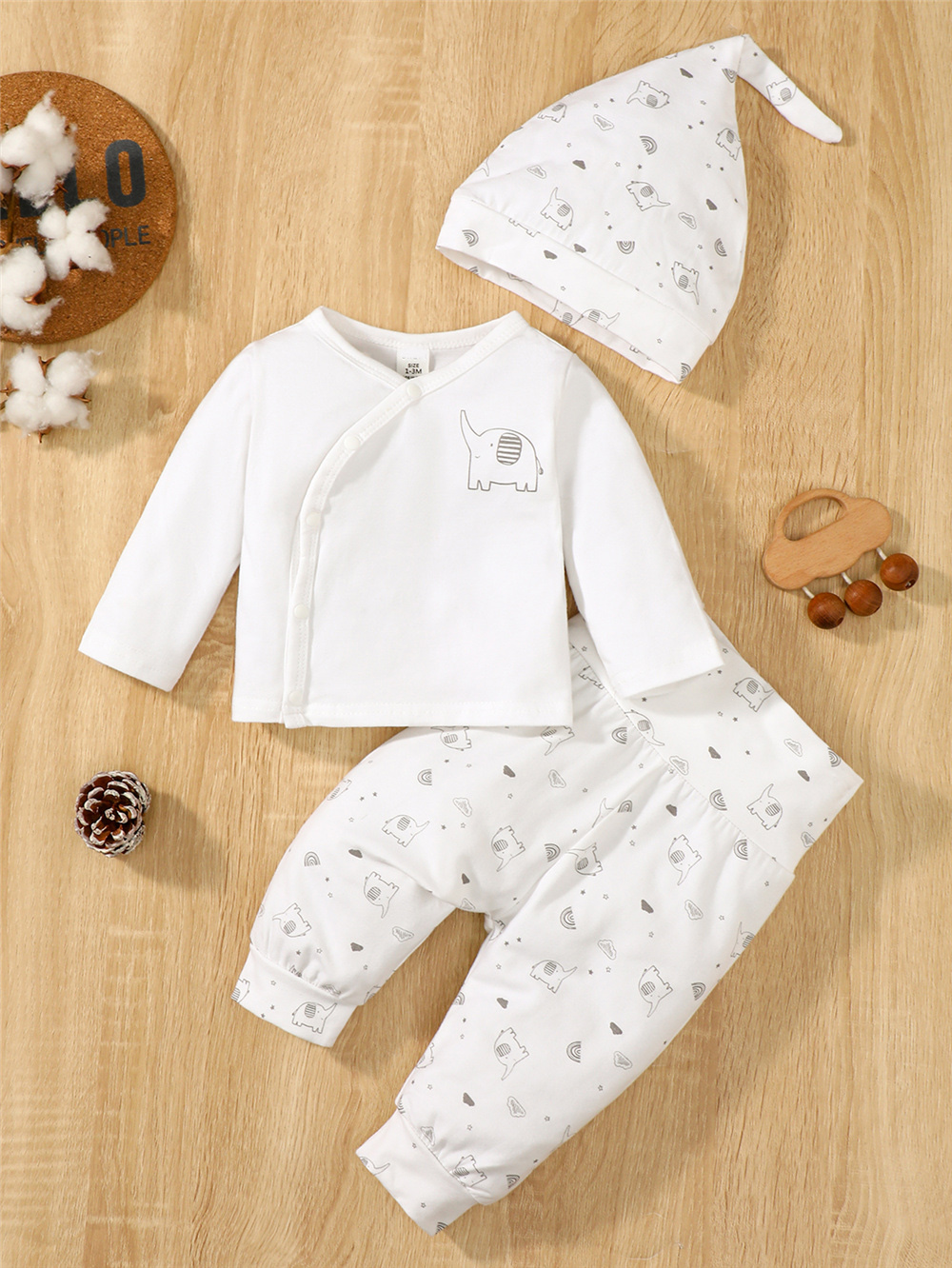 3PCS Newborn Baby Boy&Girl Dai - Baby Clothing Elephant のレビューと価格