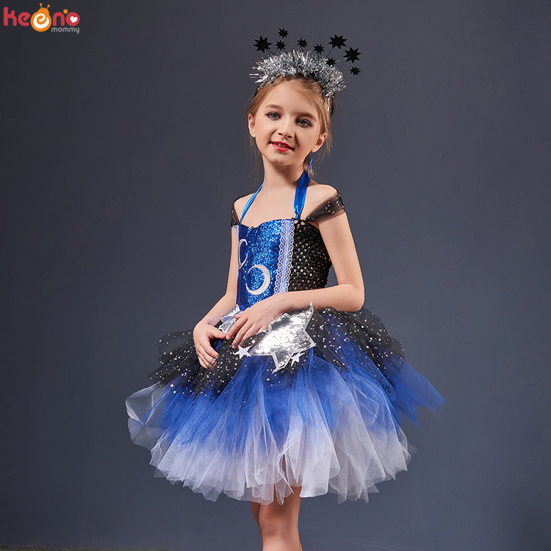 Galaxy Moon & Stars Halloween  - Baby Tutu Skirt のレビューと価格