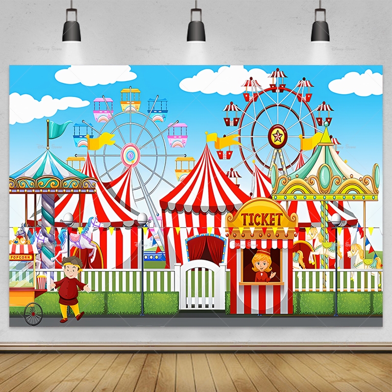 Red Circus Tent Backdrop For C - Baby Clothing Night のレビューと価格