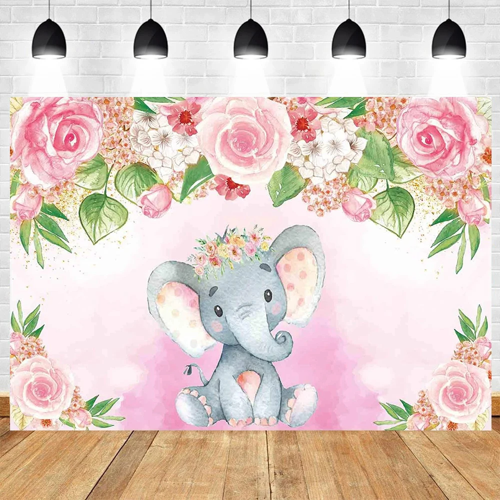 Elephant Flower Backdrop Newbo - Baby Clothing Elephant のレビューと価格