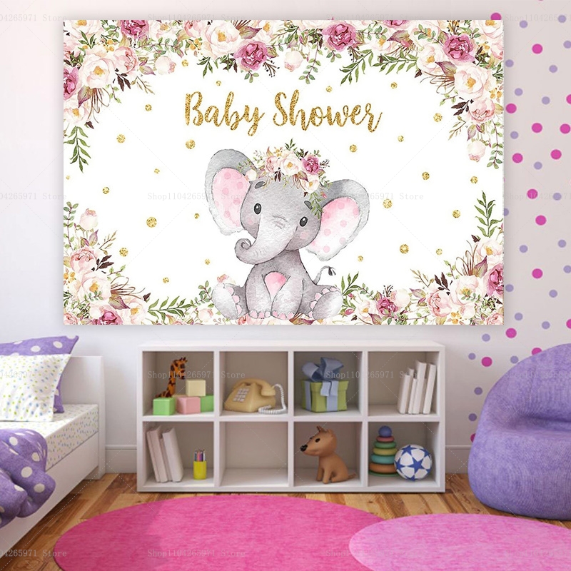 Elephant Flower Backdrop Newbo - Baby Clothing Elephant のレビューと価格