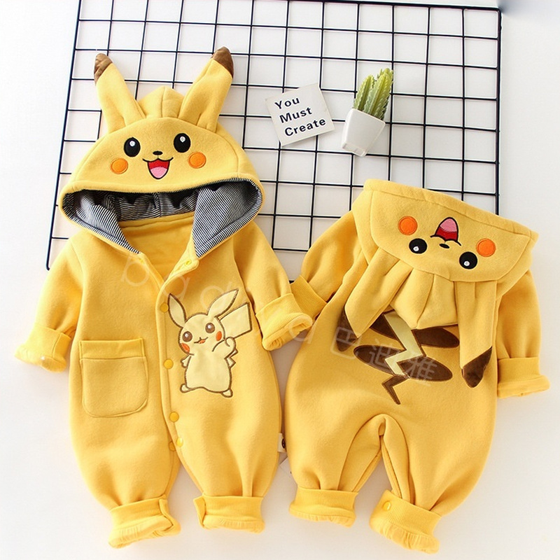 New Cute Cartoon Pokemon Pikac - Baby Clothing Onesies のレビューと価格