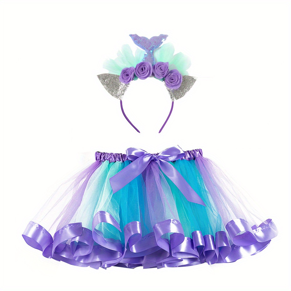 Girls' Mermaid Hairdband Mesh  - Baby Tutu Skirt のレビューと価格