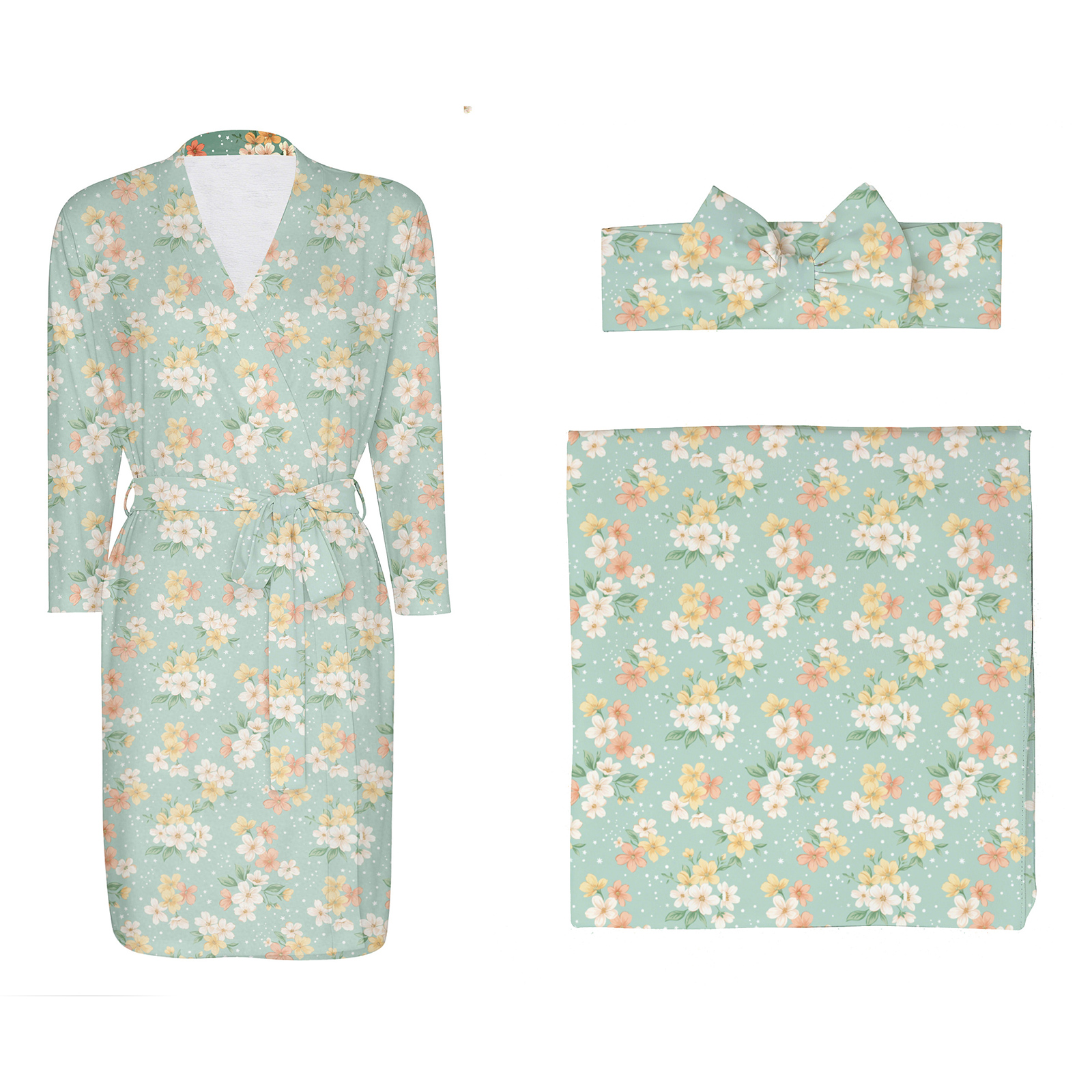 Mommy and Me Robe Swaddle Set  - Baby Clothing Night のレビューと価格