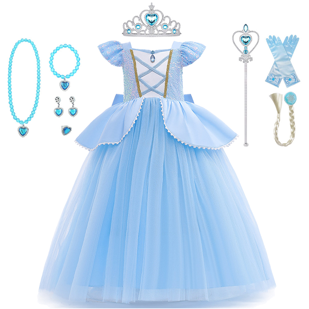 Cinderella Cosplay Costume Kid - Baby Q Clothing のレビューと価格