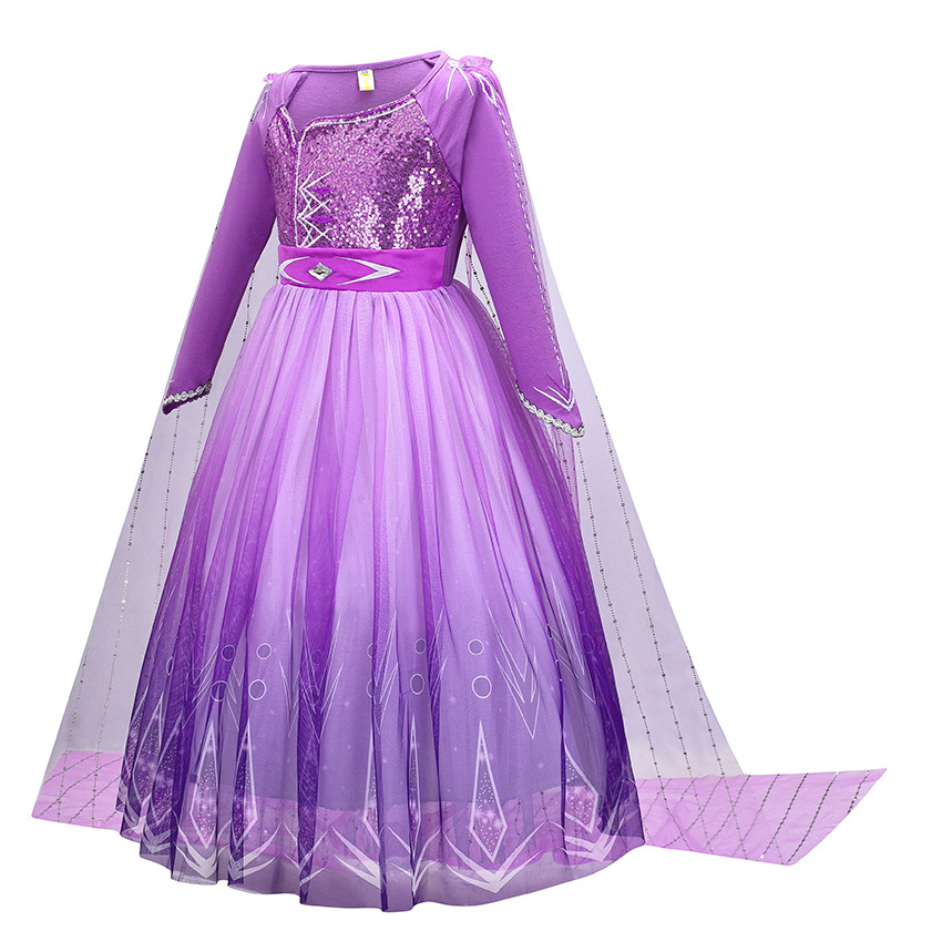 Purple Elsa Dress Girls Hallow - Baby Q Clothing のレビューと価格