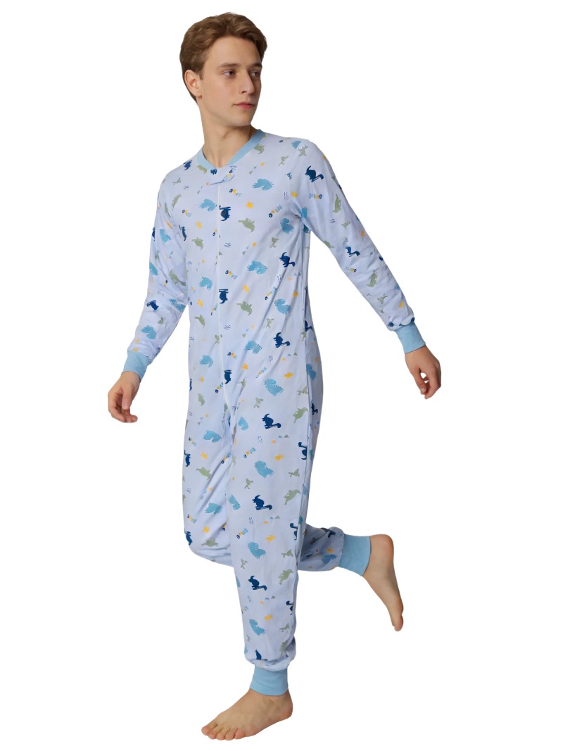 XXXL Adult Underwear Blue Dino - Baby Clothing Onesies のレビューと価格