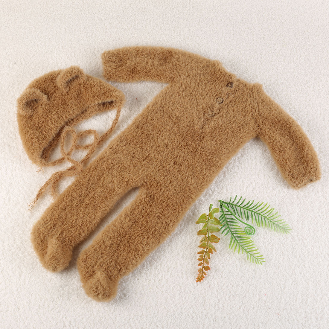 Vintage Knit Fluffy Teddy Bear - Baby Clothing Onesies のレビューと価格