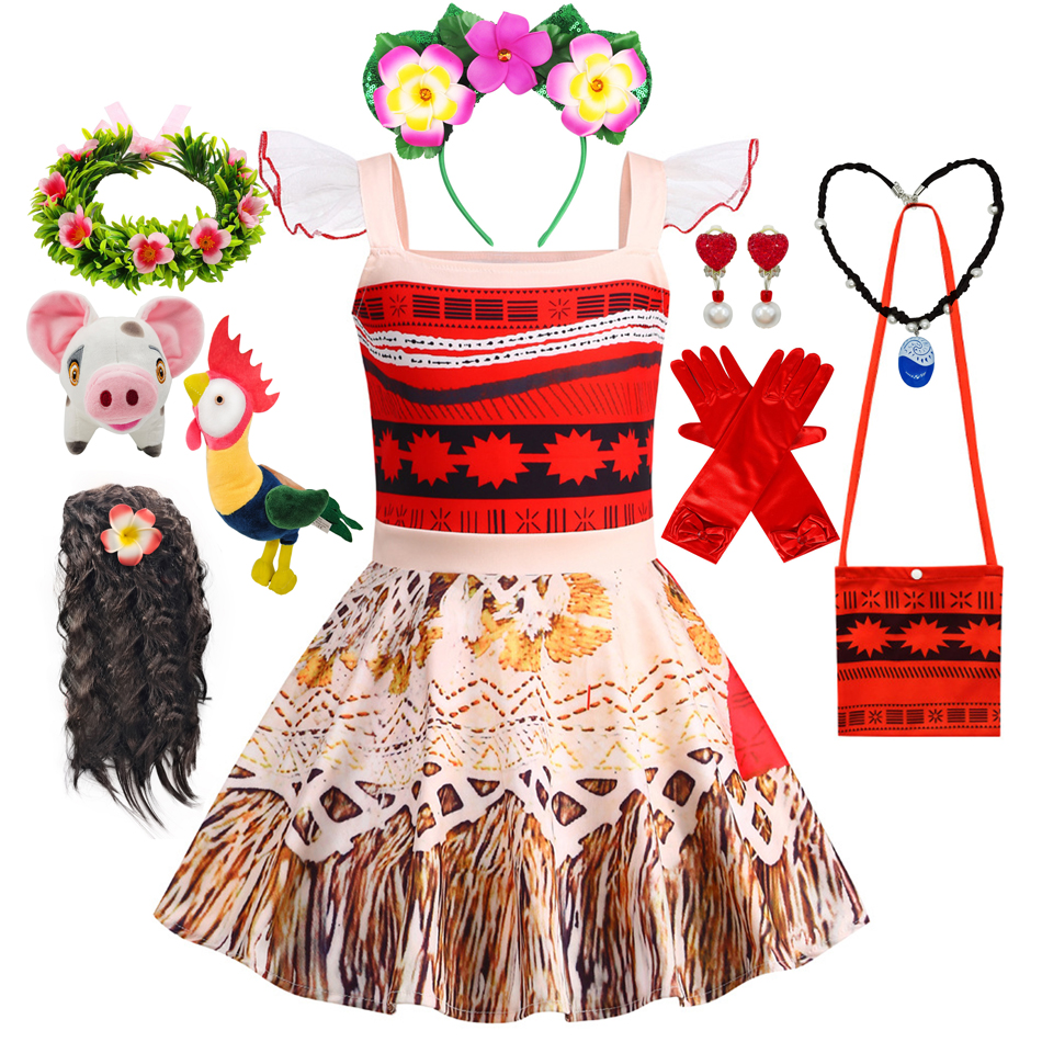 Little Girls Moana Cosplay Pri - Baby Q Clothing のレビューと価格