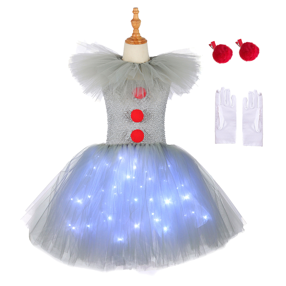 Gray Joker Girls Halloween LED - Baby Tutu Skirt のレビューと価格