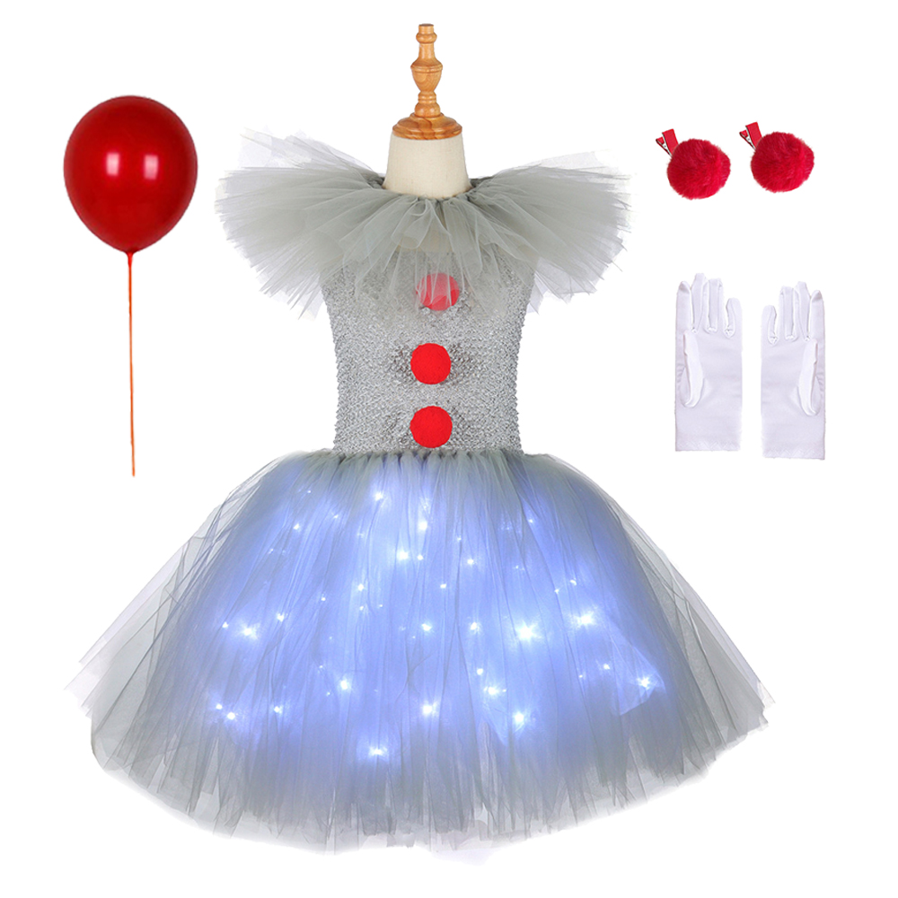 Gray Joker Girls Halloween LED - Baby Tutu Skirt のレビューと価格
