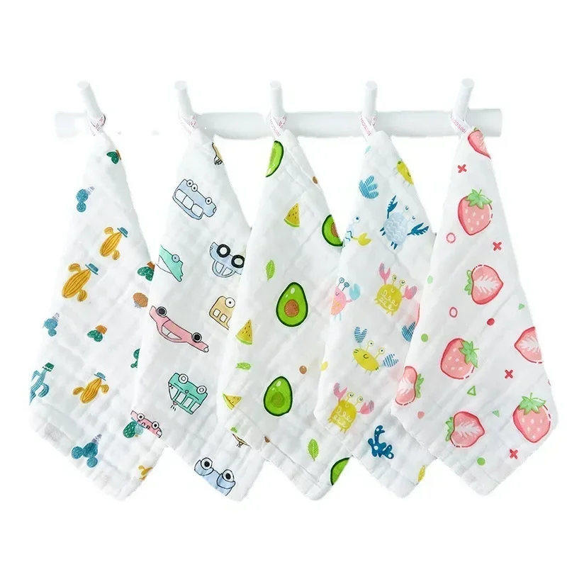 1pcs/5pcs Baby Face Towel Musl - Baby Clothing Fabric のレビューと価格