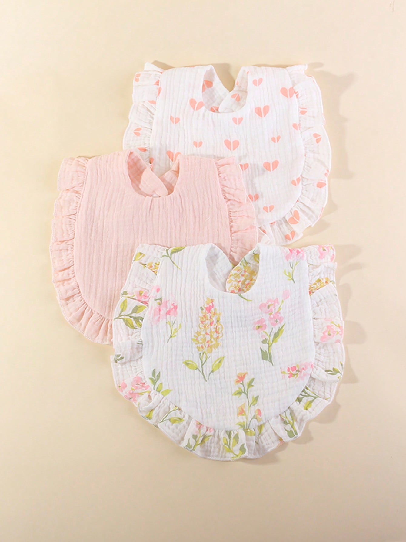 3pcs/set Baby Muslin Bibs Soft - Baby Clothing Fabric のレビューと価格