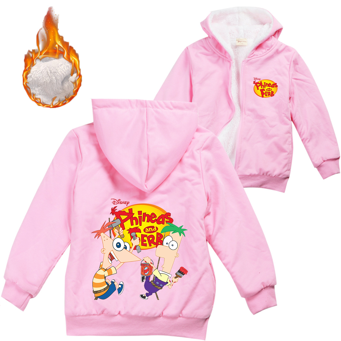 Cartoon Phineas And Ferb Warm  - Baby Clothing Zipper のレビューと価格